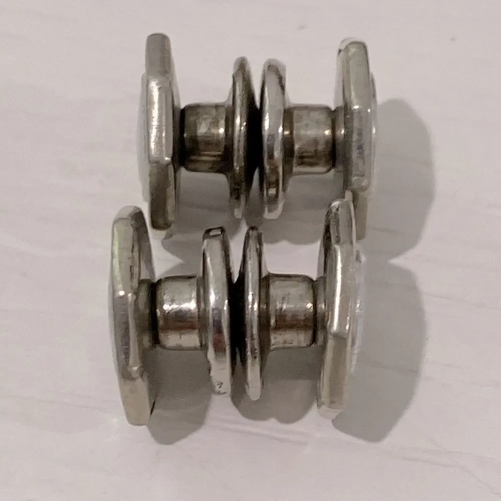 Vintage Art Deco Cufflinks Snap Link Mother Of Pearl Inlay Octagonal Design